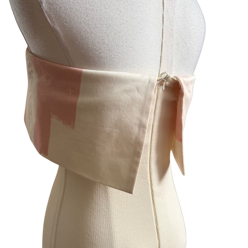 Alexis Nava Mini Strapless Knit Dress Pink Brushstroke Ivory Ombre Bodycon XS - Picture 7 of 9